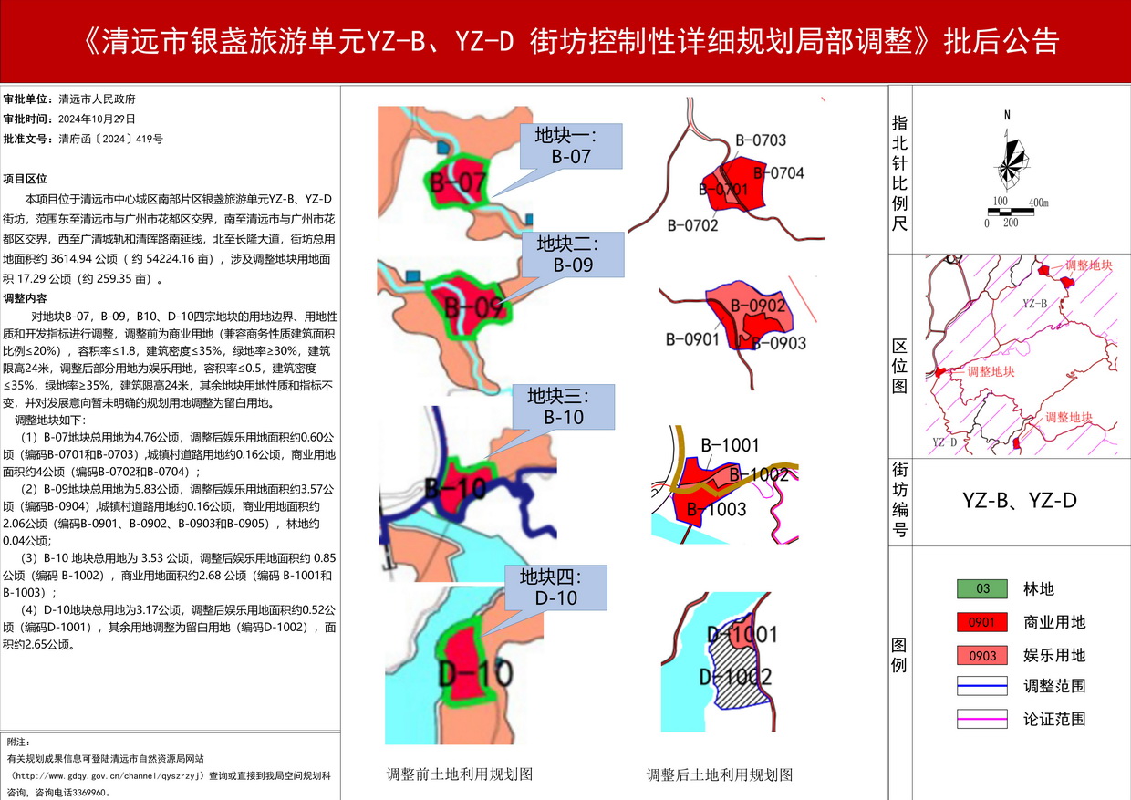 《清遠市銀盞旅游單元YZ-B、YZ-D 街坊控制性詳細規(guī)劃局部調整》批后公告--s.jpg