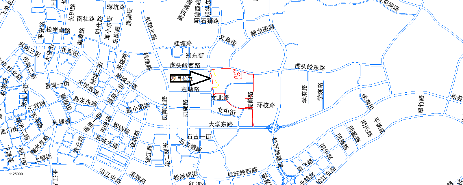 清遠職業(yè)技術(shù)學院新增學生宿舍建設(shè)工程設(shè)計方案總平面區(qū)位圖.png